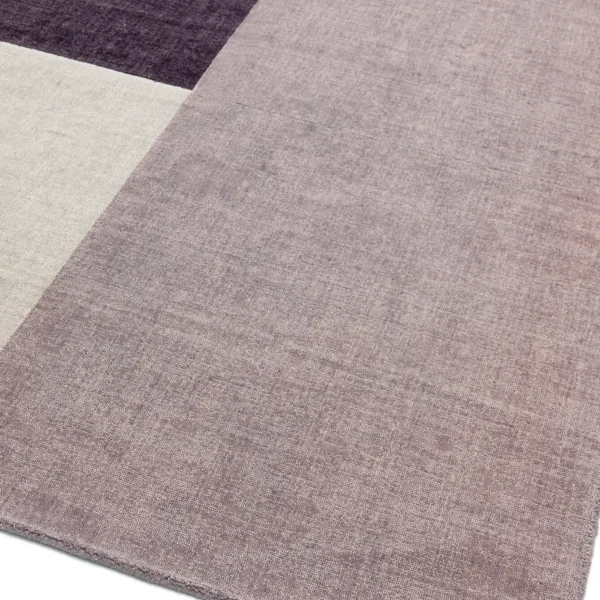 Covor din lana lucrat manual modern model geometric Blox Heather 7 mm 160x230 cm BLOX160230HEAT
