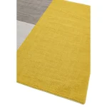 Covor mustar din lana lucrat manual modern model geometric Blox Mustard 7 mm 120x170 cm BLOX120170MUST