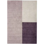Covor din lana lucrat manual modern model geometric Blox Heather 7 mm 200×300 cm BLOX200300HEAT