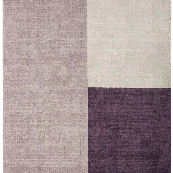 Covor din lana lucrat manual modern model geometric Blox Heather 7 mm 160x230 cm BLOX160230HEAT