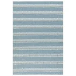 Covor albastru din pet lucrat manual modern outdoor model geometric dungi Boardwalk Blue Multi 2 mm 120×170 cm BOAR120170BLUE