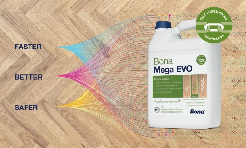 Lac parchet Bona Mega EVO extramat, protectie intensa, WT500913001, 1L