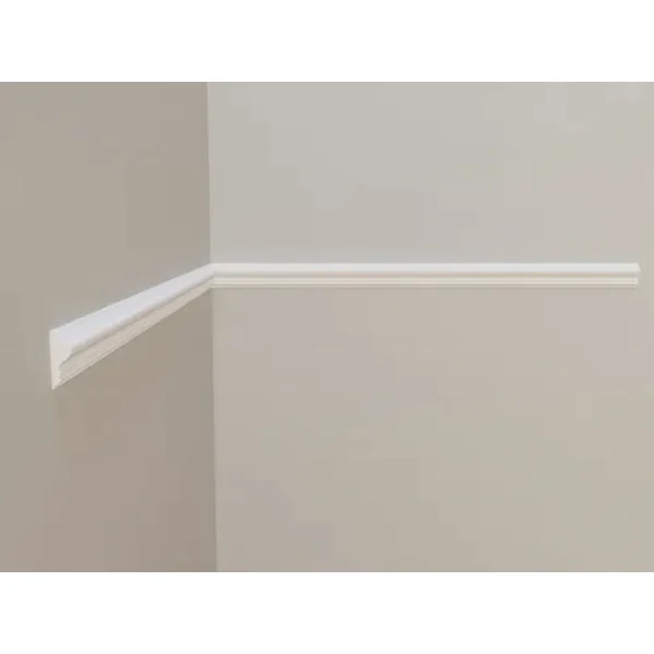 Brau decorativ alb, Durotec 90, polimer 41x14 mm