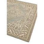Covor pufos natural din lana lucrat manual traditional model floral Bronte Natural 9 mm 200x290 cm BRON200290NATU