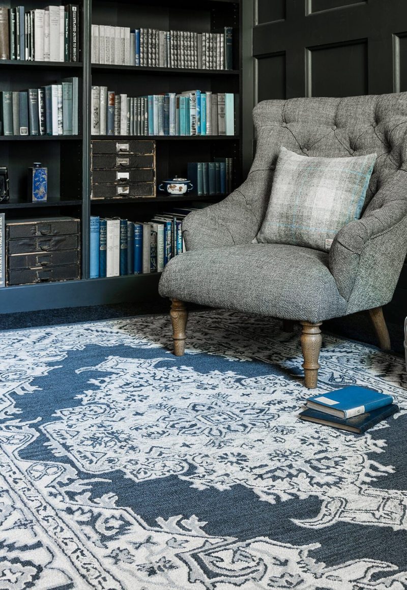 Covor pufos shadow din lana lucrat manual traditional model floral Bronte Shadow 9 mm 200x290 cm BRON200290SHAD - imagine 2