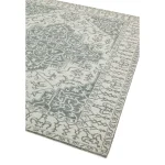 Covor pufos argintiu gri din lana lucrat manual traditional model floral Bronte Silver Grey 9 mm 200x290 cm BRON200290SILV