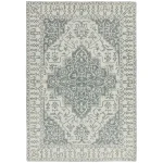 Covor pufos argintiu gri din lana lucrat manual traditional model floral Bronte Silver Grey 9 mm 200×290 cm BRON200290SILV