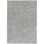 Covor negru alb din lana new zealand rayon lucrat manual modern model geometric Camden Black White 5 mm 200×300 cm CAMD200300BLAC