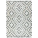 Covor gri lucrat manual modern model geometric Carlton Grey 2-14 mm 200×290 cm CARL200290GREY
