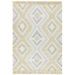 Covor mustar lucrat manual modern model geometric Carlton Mustard 2-14 mm 120x170 cm CARL120170MUST