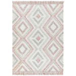 Covor roz lucrat manual modern model geometric Carlton Pink 2-14 mm 160×230 cm CARL160230PINK