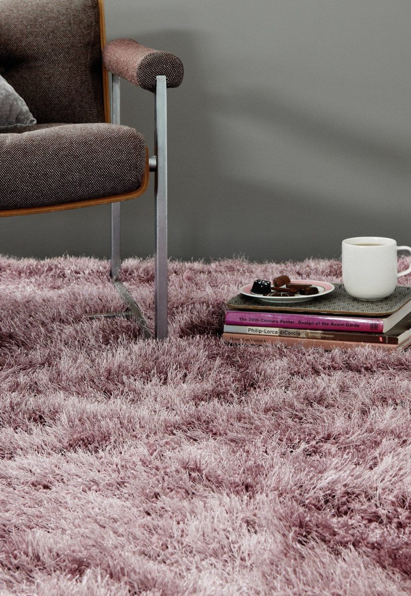 Covor pufos lucrat manual modern shaggy model uni Cascade Heather 80 mm 160x230 cm CASC160230HEAT - imagine 2