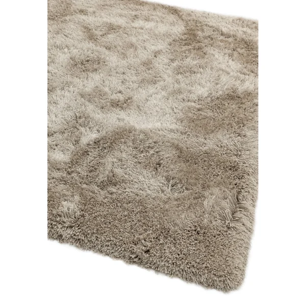 Covor pufos lucrat manual modern shaggy model uni Cascade Mink 80 mm 65x135 cm CASC065135MINK