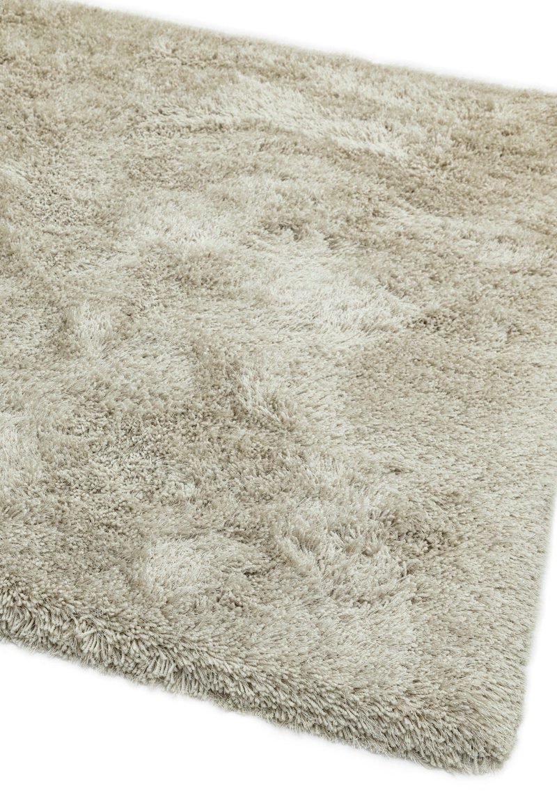 Covor pufos sand lucrat manual modern shaggy model uni Cascade Sand 80 mm 65x135 cm CASC065135SAND - imagine 2