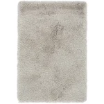 Covor pufos argintiu lucrat manual modern shaggy model uni Cascade Silver 80 mm 200×300 cm CASC200300SILV