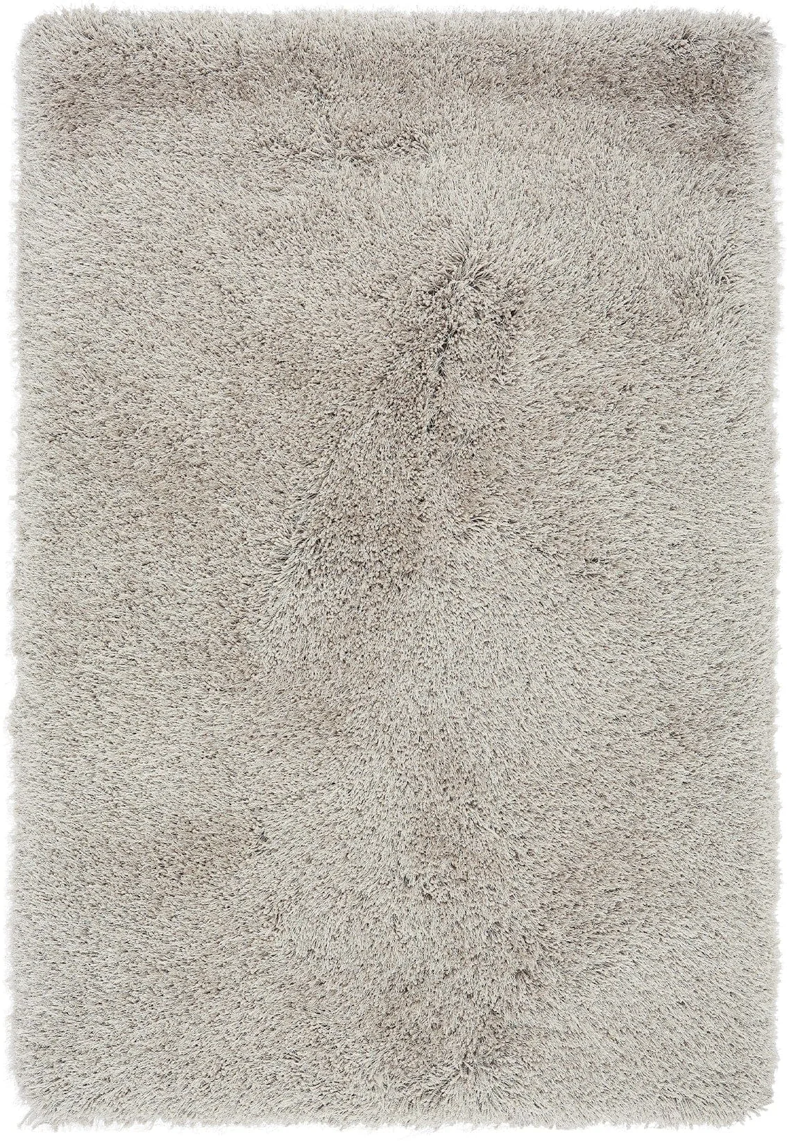 Covor pufos argintiu lucrat manual modern shaggy model uni Cascade Silver 80 mm 160×160 cm CASC160160SILV