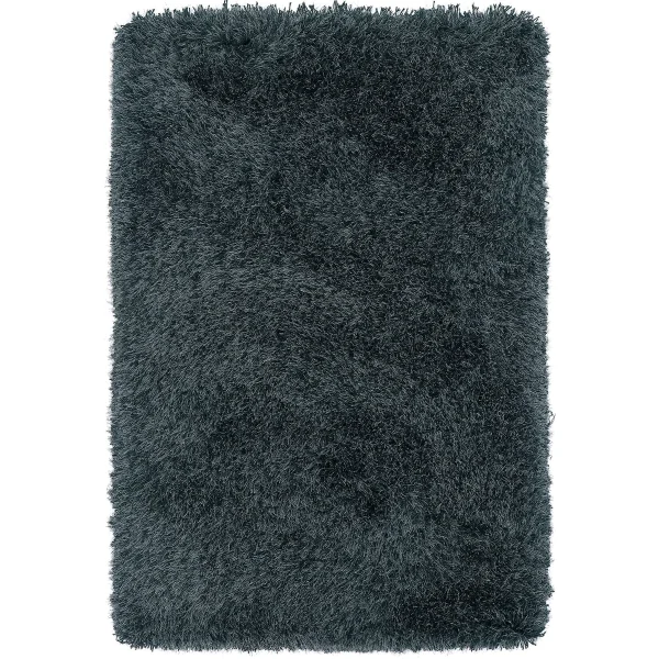 Covor pufos gri lucrat manual modern shaggy model uni Cascade Slate 80 mm 65x135 cm CASC065135SLAT
