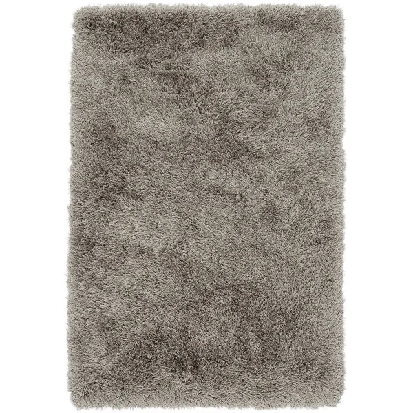 Covor pufos taupe lucrat manual modern shaggy model uni Cascade Taupe 80 mm 65x135 cm CASC065135TAUP