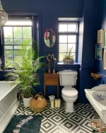 Vopsea albastra mata 2 la suta luciu pentru interior Farrow and Ball Estate Emulsion Drawing Room Blue No. 253 2.5 Litri