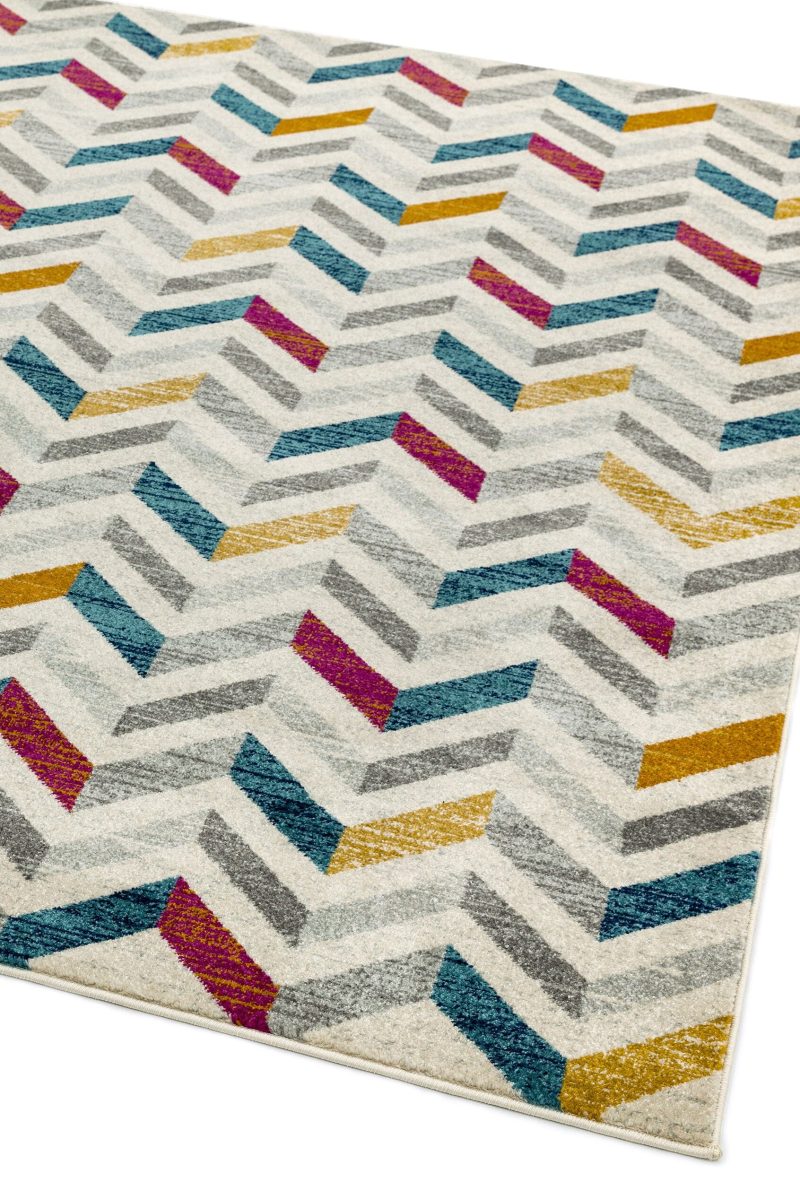Covor modern model geometric Colt Chevron Multi 9 mm 160x230 cm COLT160230CL06 - imagine 2