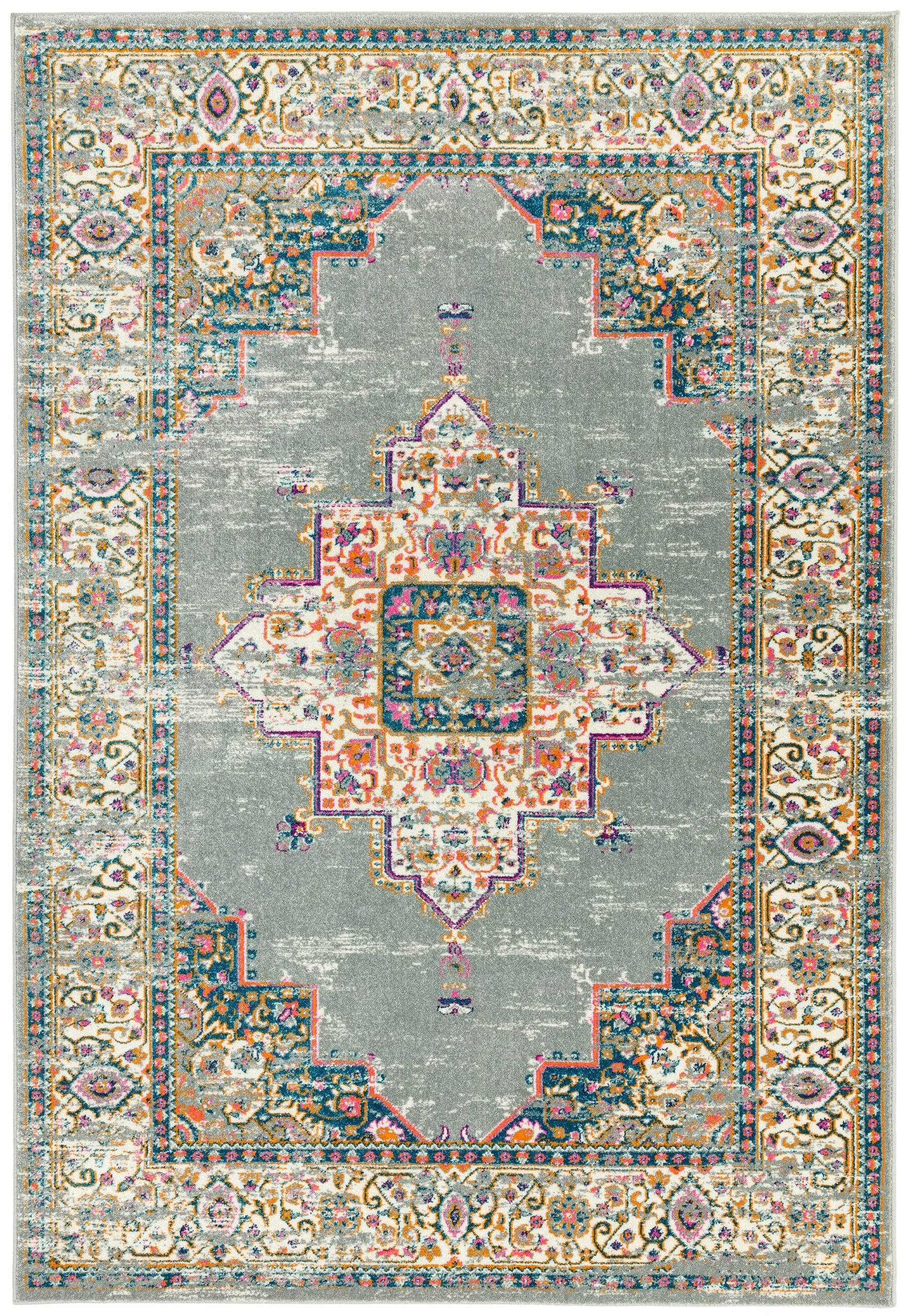 Covor modern model geometric Colt Medallion Grey 9 mm 120×170 cm COLT120170CL02
