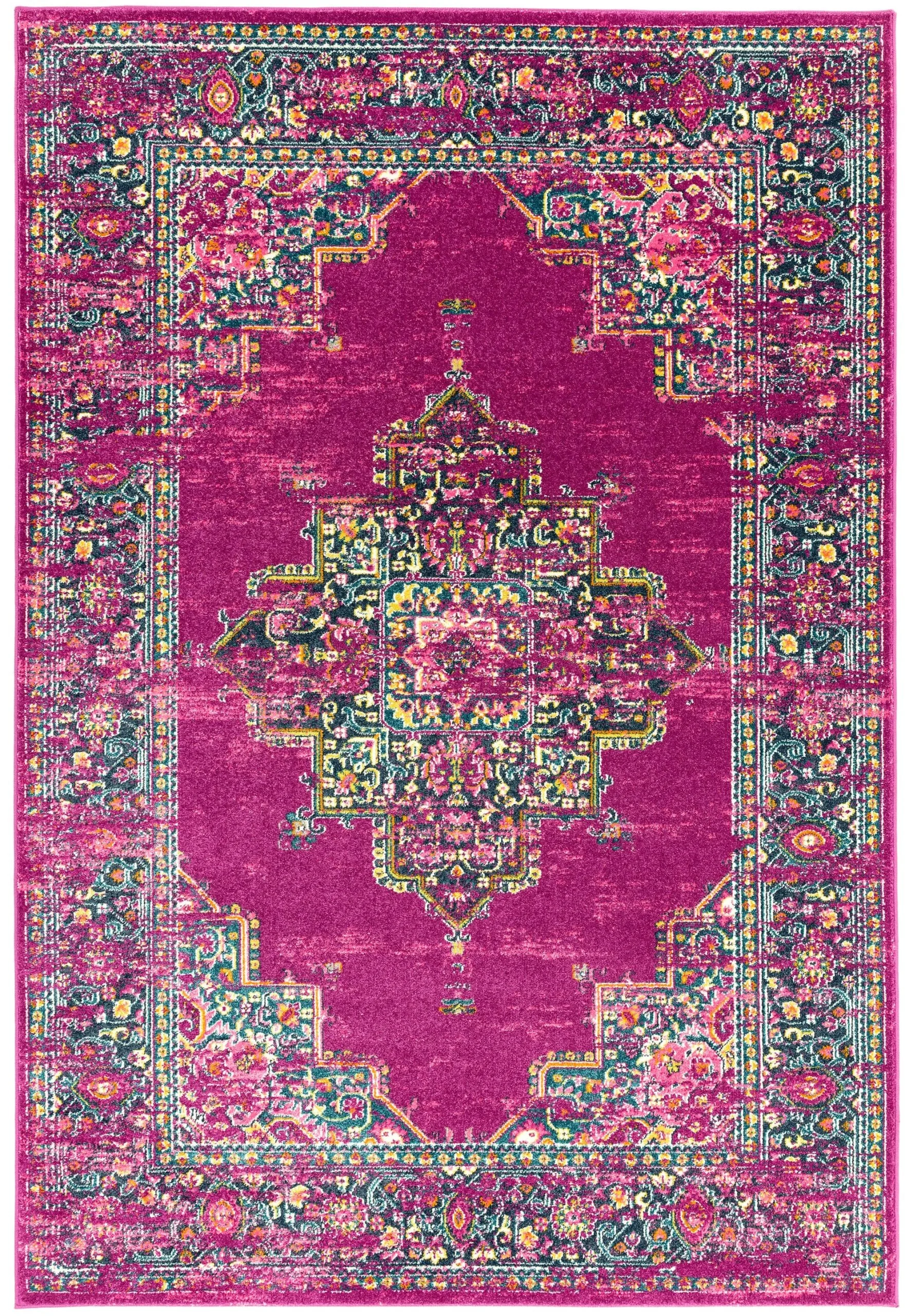 Covor modern model geometric Colt Medallion Fuchsia 9 mm 120×170 cm COLT120170CL04