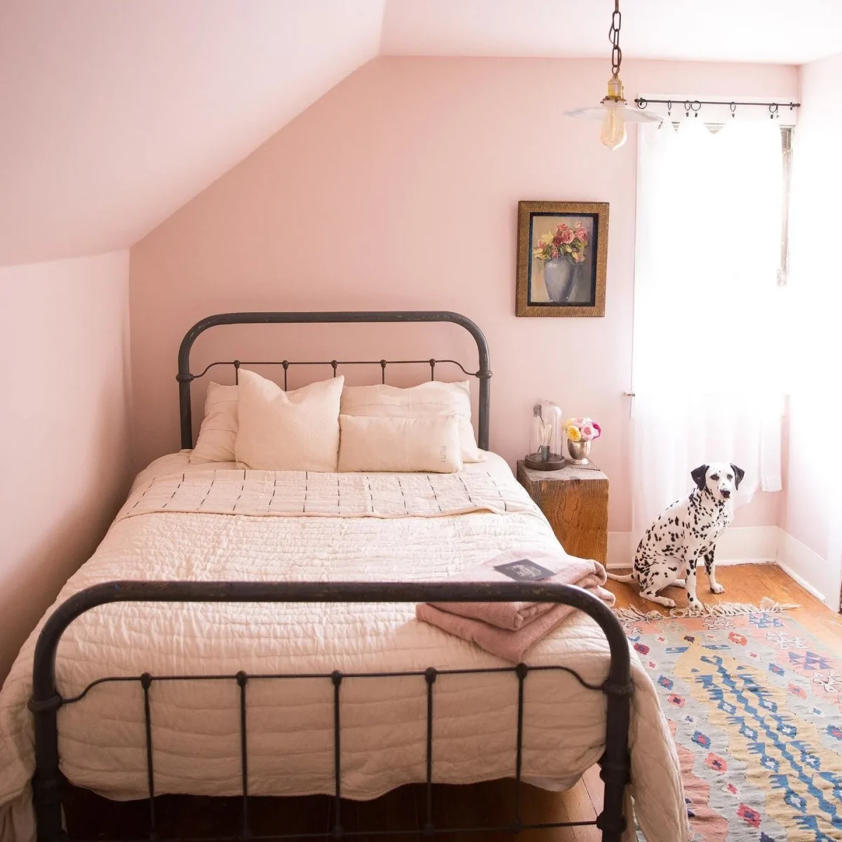Vopsea roz mata 7 la suta luciu pentru interior Farrow and Ball Mostra Middleton Pink No. 245 100 ml