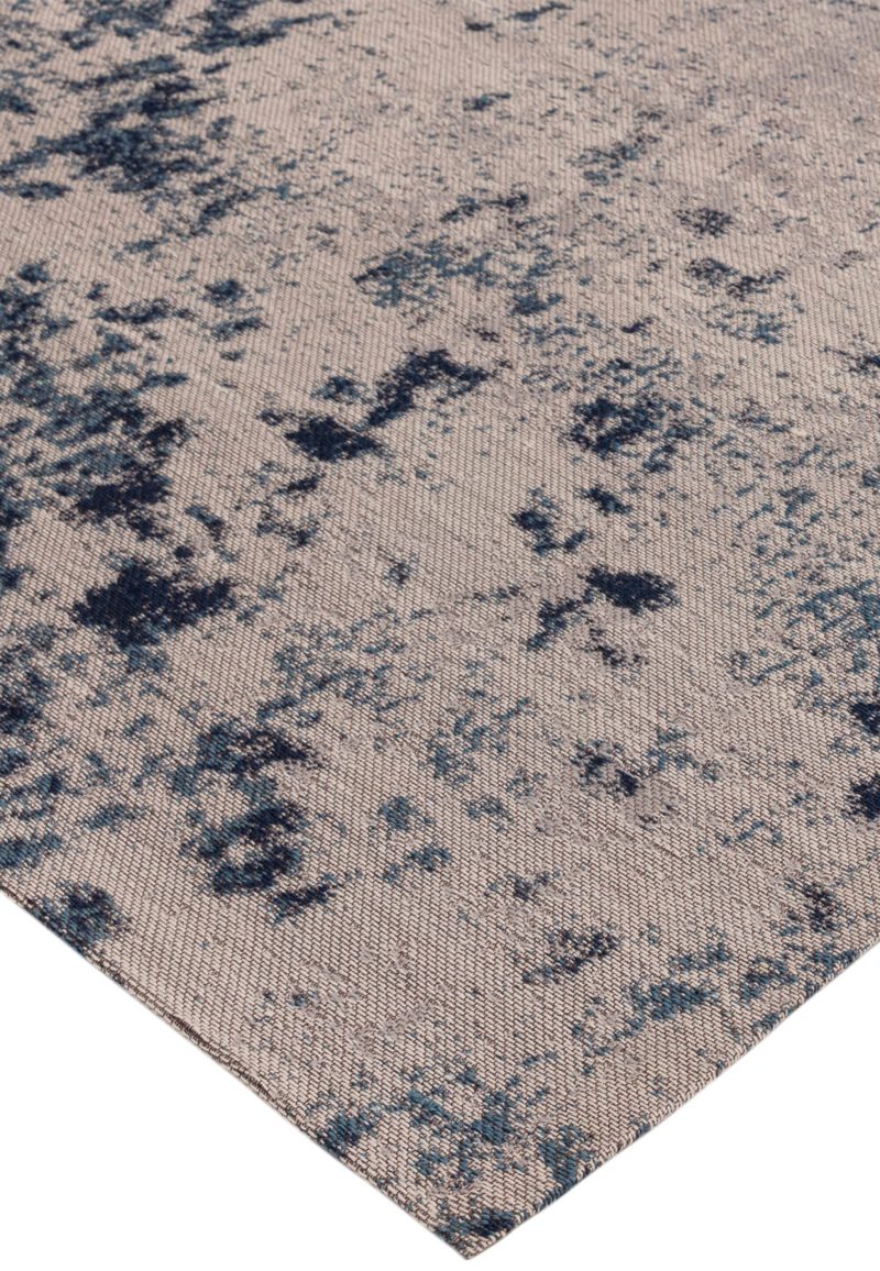 Covor albastru modern outdoor model abstract Dara Blue 2 mm 120x170 cm DARA120170BLUE - imagine 3