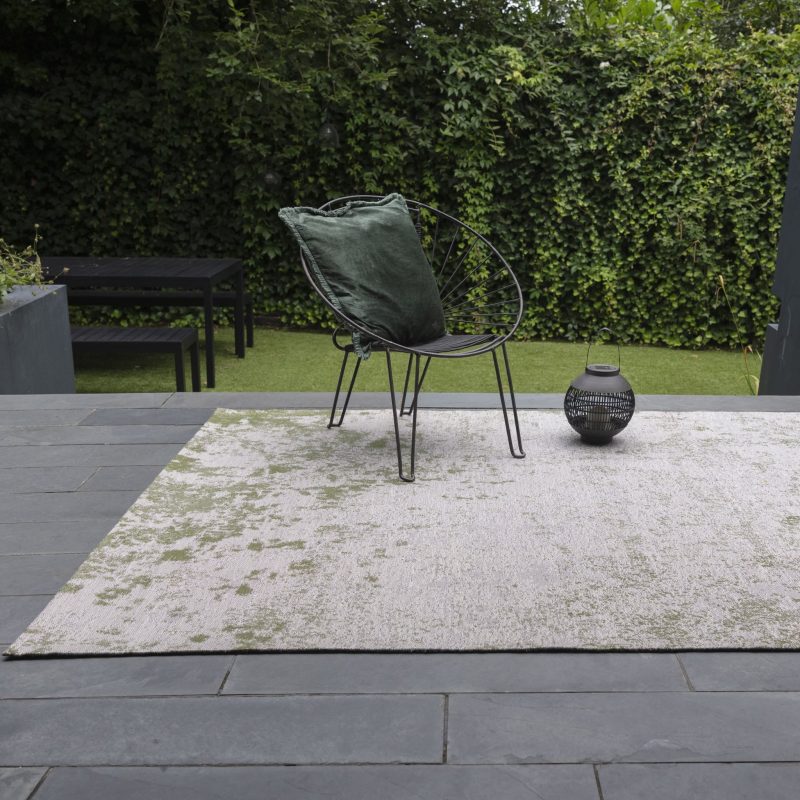 Covor verde modern outdoor model abstract Dara Green 2 mm 200x290 cm DARA200290GREE - imagine 2