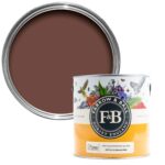 Vopsea maro satinata 20 la suta luciu pentru exterior Farrow and Ball Exterior Eggshell NHM Deep Reddish Brown No.W101 750 ml