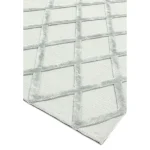 Covor argintiu din viscoza lana lucrat manual modern model geometric Dixon Silver Diamond 4-10 mm 120x170 cm DIXO120170SILV