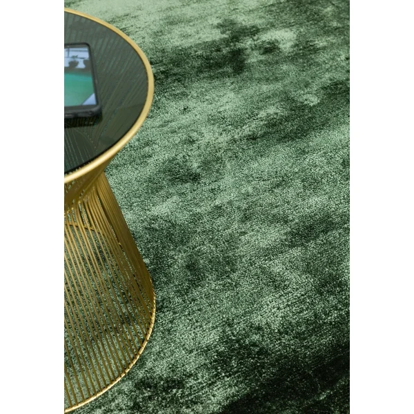 Covor verde din viscoza bumbac lucrat manual modern model uni Dolce Green 12 mm 120x180 cm DOLC120180GREE