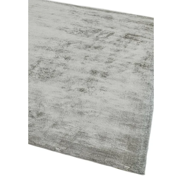 Covor argintiu din viscoza bumbac lucrat manual modern model uni Dolce Silver 12 mm 160x230 cm DOLC160230SILV