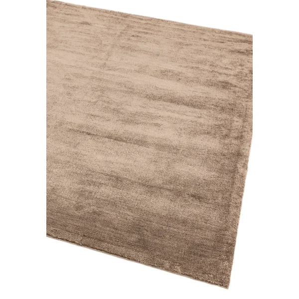 Covor taupe din viscoza bumbac lucrat manual modern model uni Dolce Taupe 12 mm 120x180 cm DOLC120180TAUP