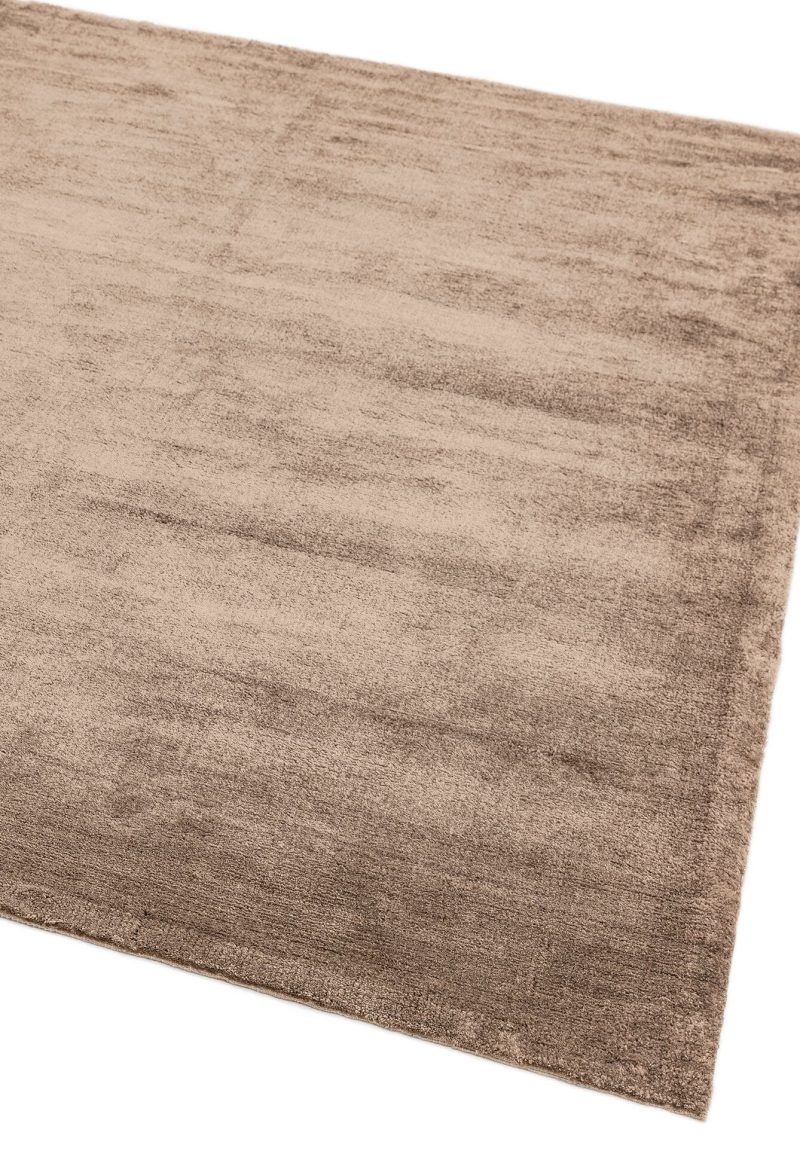 Covor taupe din viscoza bumbac lucrat manual modern model uni Dolce Taupe 12 mm 200x300 cm DOLC200300TAUP - imagine 2