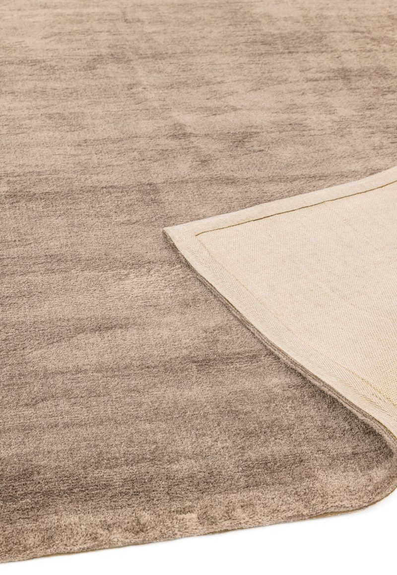 Covor taupe din viscoza bumbac lucrat manual modern model uni Dolce Taupe 12 mm 200x300 cm DOLC200300TAUP - imagine 3