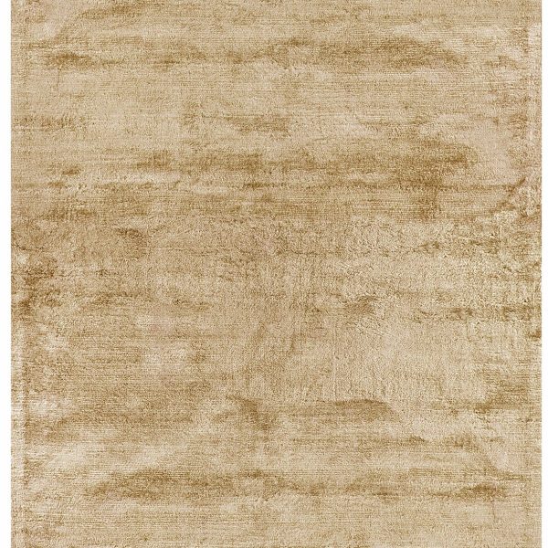 Covor auriu din viscoza bumbac lucrat manual modern model uni Dolce Gold 12 mm 160x230 cm DOLC160230GOLD