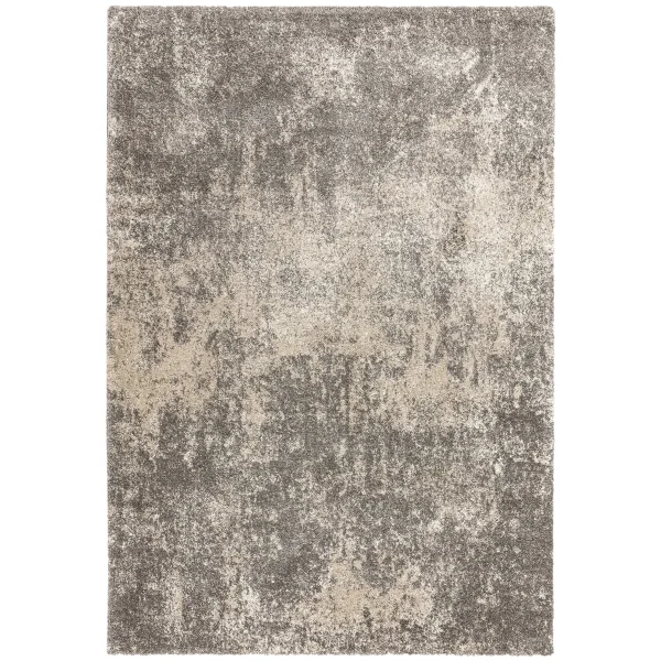 Covor pufos gri bej modern model abstract Dream Dark Grey Beige 17.5 mm 120x170 cm DREA1201700005