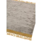 Covor argintiu din vascoza lucrat manual modern model uni Elgin Silver Mustard 10 mm 120x170 cm ELGI120170SILV