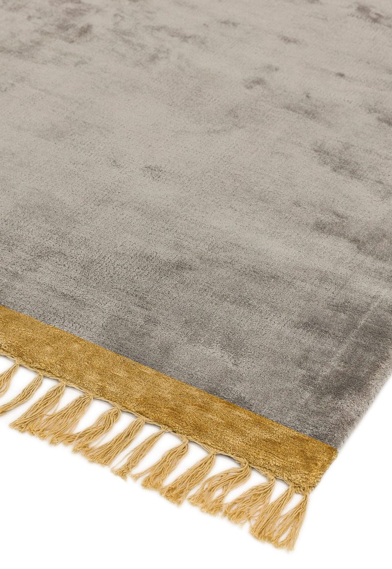 Covor argintiu, dormitor living, modern, vascoza, Elgin Silver Mustard, Asiatic London, 200x290 cm - imagine 3