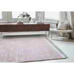 Covor roz din vascoza lucrat manual modern model uni Elgin Pink Silver 10 mm 120x170 cm ELGI120170PINK