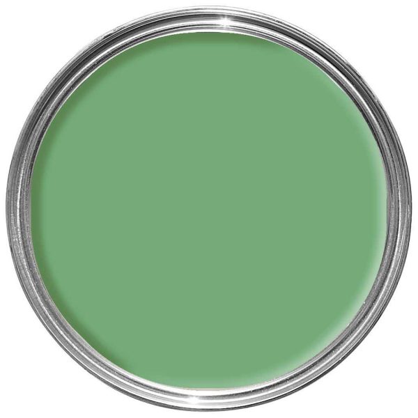 Vopsea verde satinata 20 la suta luciu pentru exterior Farrow and Ball Exterior Eggshell NHM Emerald Green No.W53 750 ml