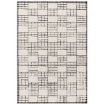 Covor crem negru din lana noua zeelanda modern model geometric boho Empire Cream Black 10-16 mm 160×230 cm EMPI1602300001