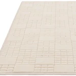 Covor crem neutral din lana noua zeelanda modern model geometric boho Empire Cream Neutral 10-16 mm 120x170 cm EMPI1201700002