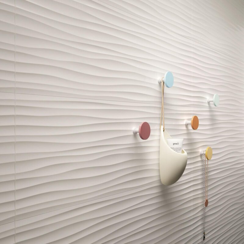 Faianta Alba Rectificata Satinata Semi-Mata Marazzi Essenziale Wave 3D 40X120 cm MMFN - imagine 2