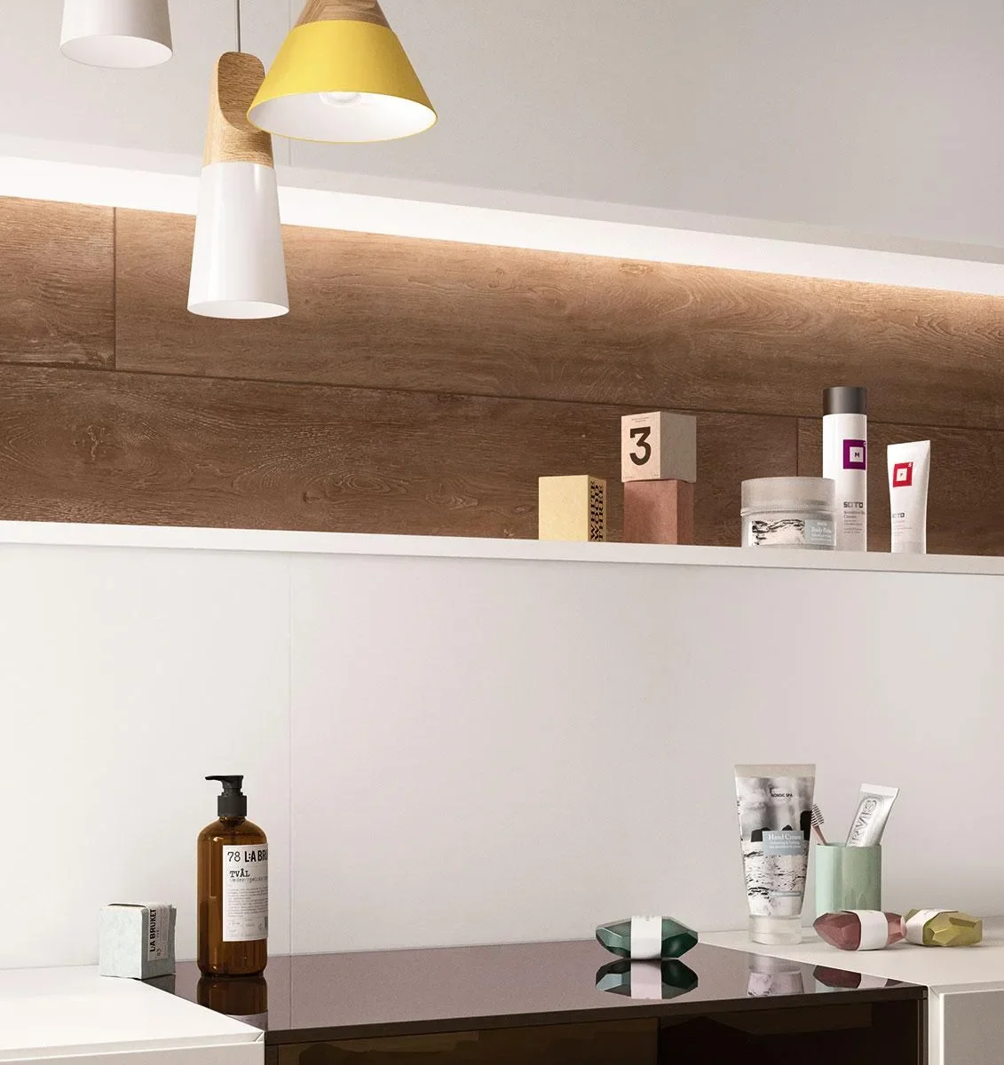 Faianta alba rectificata satinata, baie, Marazzi Essenziale, 40x120 cm, MMFL