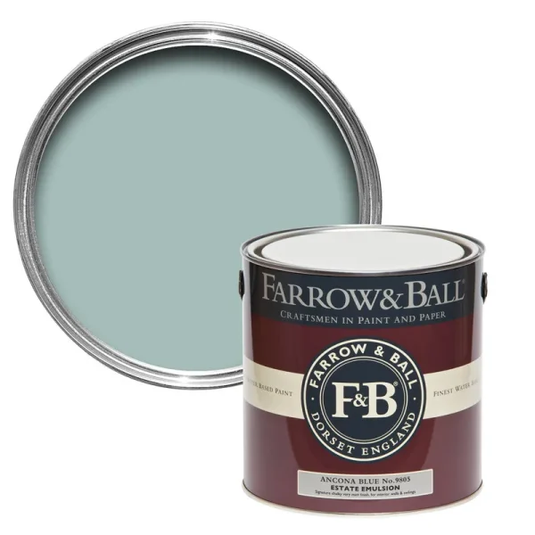 Vopsea verde mata 2 la suta luciu pentru interior Farrow and Ball Estate Emulsion No. 9805 2.5 Litri