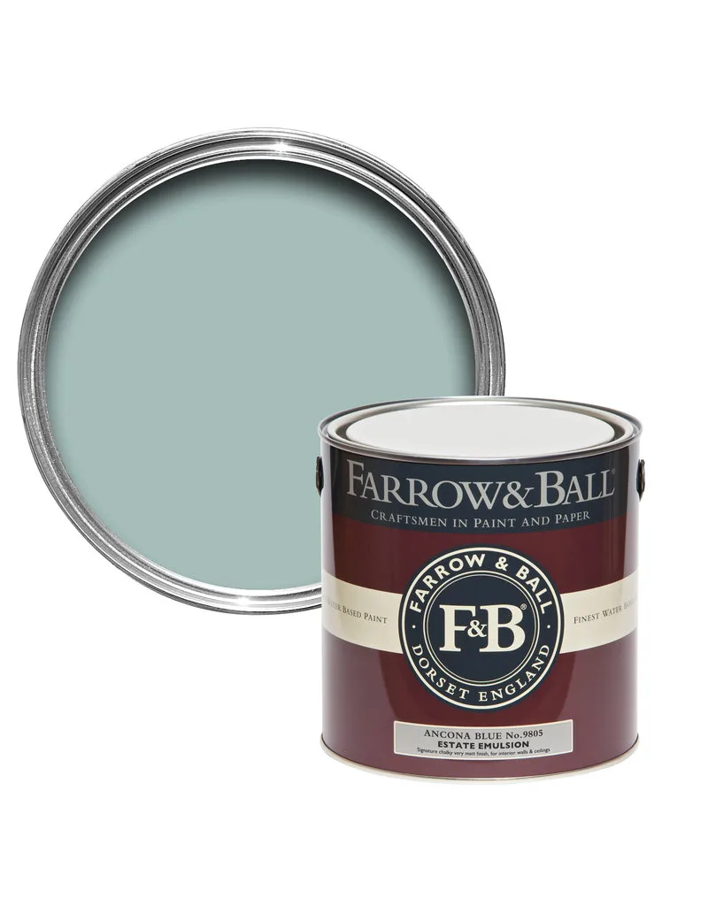 Vopsea verde mata 2 la suta luciu pentru interior Farrow and Ball Estate Emulsion No. 9805 2.5 Litri