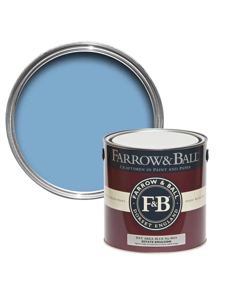 Vopsea albastra satinata 40 la suta luciu pentru interior Farrow and Ball Modern Eggshell No. 9815 2.5 Litri