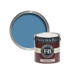 Vopsea albastra satinata 40 la suta luciu pentru interior Farrow and Ball Modern Eggshell Belvedere Blue No. 215 750 ml